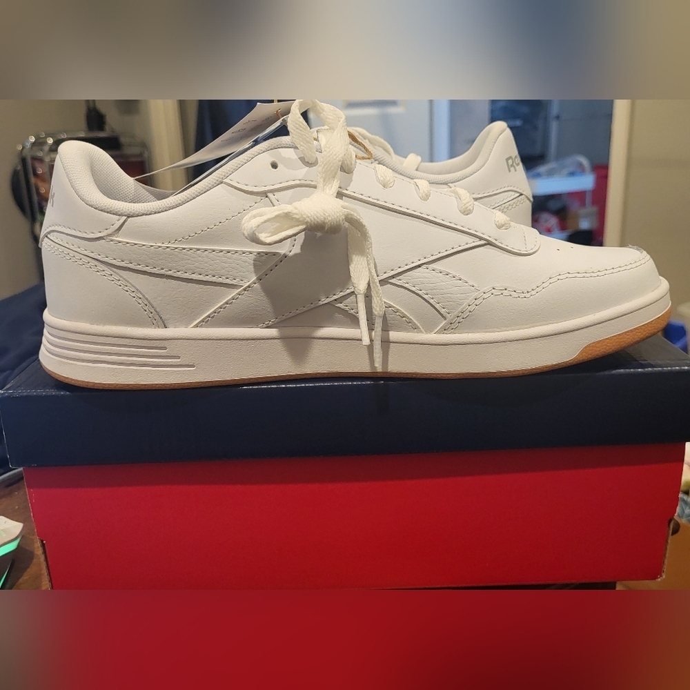 Reebok Court Advance Bold Sneaker Unisex Size 8 White LuxComfort Tennis  Shoes - Picture 6 of 10